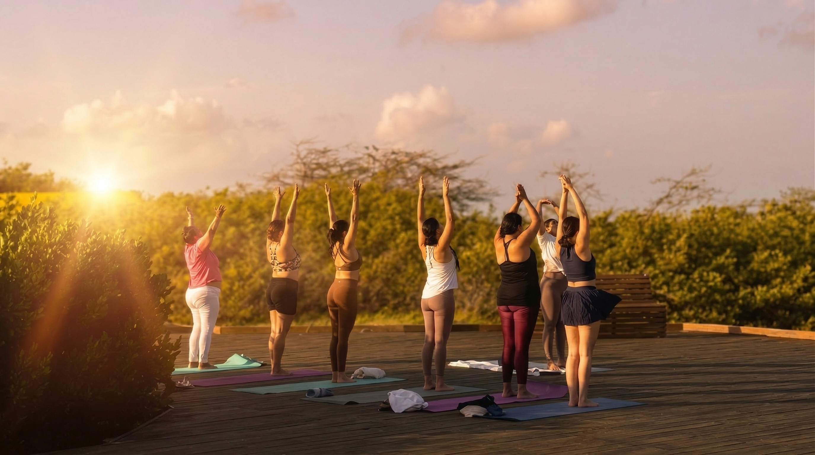 Sunday Reset yoga class on Aruba